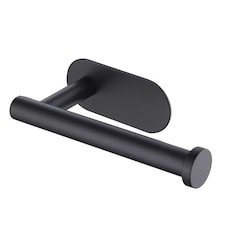 Living and Home Modern Wall Mounted Stainless Steel Toilet Paper Roll Holder, Black