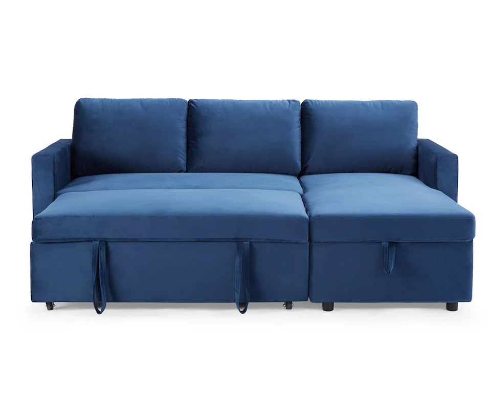 image 1 of The Tranquilo 3 Seater Sofa Bed in Black or Navy | Blue | One Size