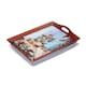 image 5 of Greenhurst Set of 2 Cushioned Lap Trays – Padded Bean Bag Base, Stable Wooden Top, Ideal for Eating, Reading Brown | Mahogany