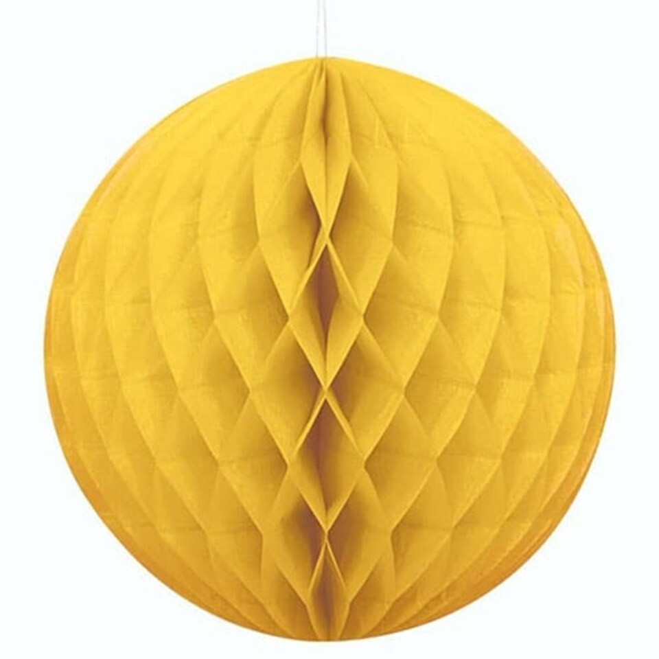 Yellow Honeycomb Hanging Decoration Ball 20cm