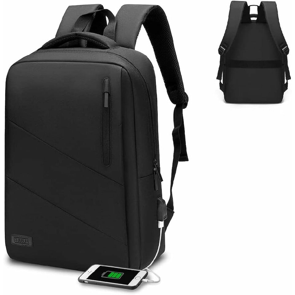 image 1 of Rucksack with Power Bank and Tablet and Laptop Compartment Subblim Oxford N/A | Black | One Size