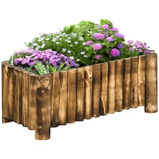 Outsunny Raised Flower Bed Wooden Planter Container Box 78x35x30cm