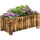 image 1 of Outsunny Raised Flower Bed Wooden Planter Container Box 78x35x30cm