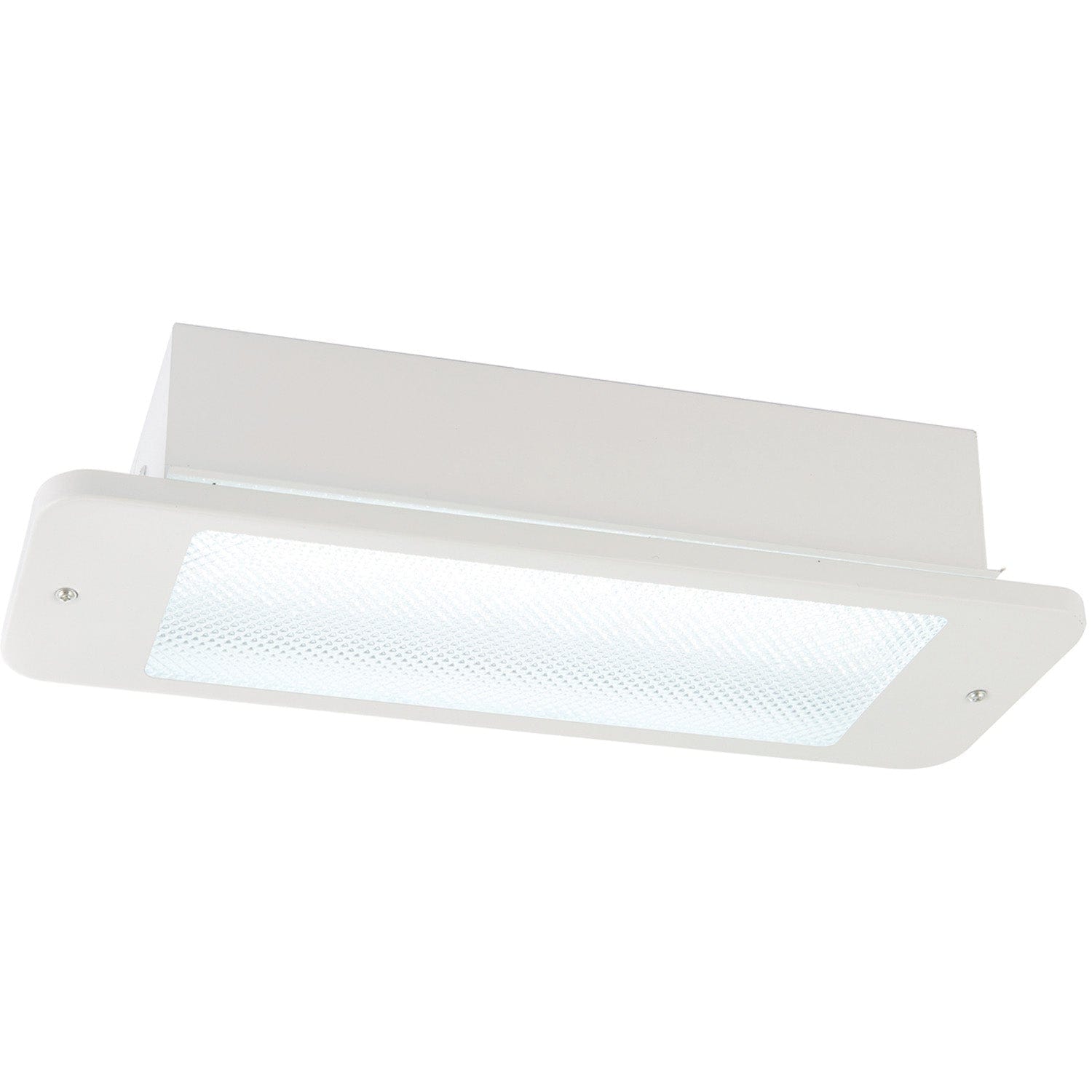 Loops Recessed Emergency Ceiling Guide Light - 3W Daylight White LED - Gloss White
