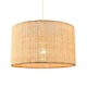 image 2 of Unique Natural Brown Linen String Lamp Shade with Inner Clear PVC Cream