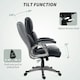 image 5 of HOMCOM Tilting Executive Office Chair, PU Leather Desk Chair, Black 