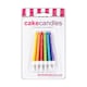 image 3 of Anniversary House Glitter Candles Multi-Coloured Rainbow Mix with Holders Pack of 12
