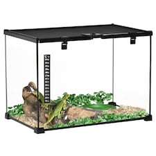 PawHut Glass Reptile Terrarium Habitats for Lizards, Frogs, Snake 50 x 30 x 35cm