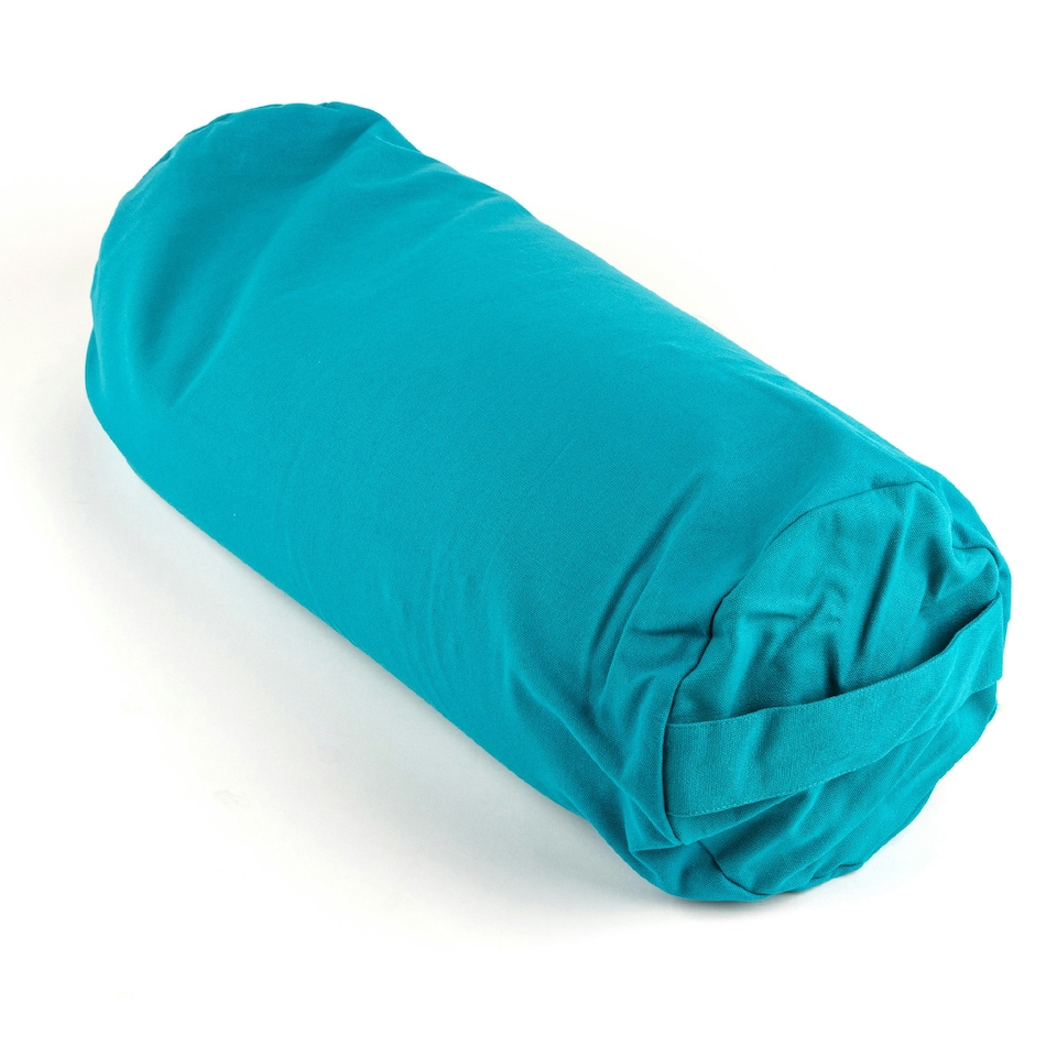 image 1 of Myga Turquoise Yoga Buckwheat Support Bolster Pillow