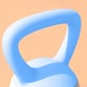 image 8 of (4KG, Light Blue and Grey) SPORTNOW Kettlebell with Non-Slip Handle