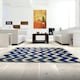 image 4 of Marco Paul Blue Zigzag Outdoor Rug Blue