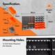 image 2 of VonHaus 44 Piece Wall Mounted Pegboard for Garage Storage