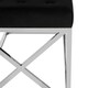 image 4 of Allure Black Tufted Seat And Silver Finish Bench Black