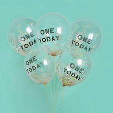 One Today Confetti 12" Latex Balloons - Pack of 5