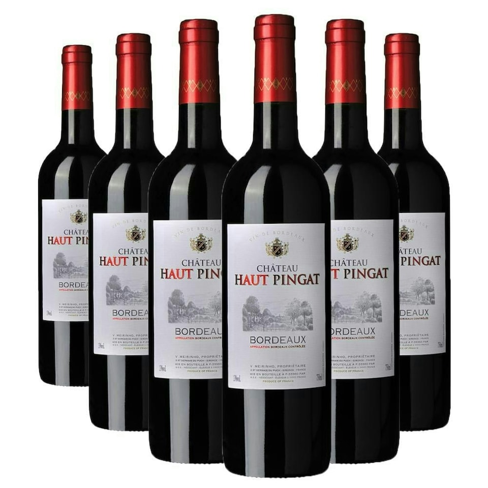 Case of 6 Chateau Haut Pingat Bordeaux 75cl Red Wine