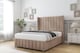image 2 of Sloomy Melbourne Mink Naples Divan Bed With Mattress 2 Drawers Footend With 54" Wingback Headboard & 12" Matching Footboard 4' Small Double | Brown | Mink | Small Double | 1