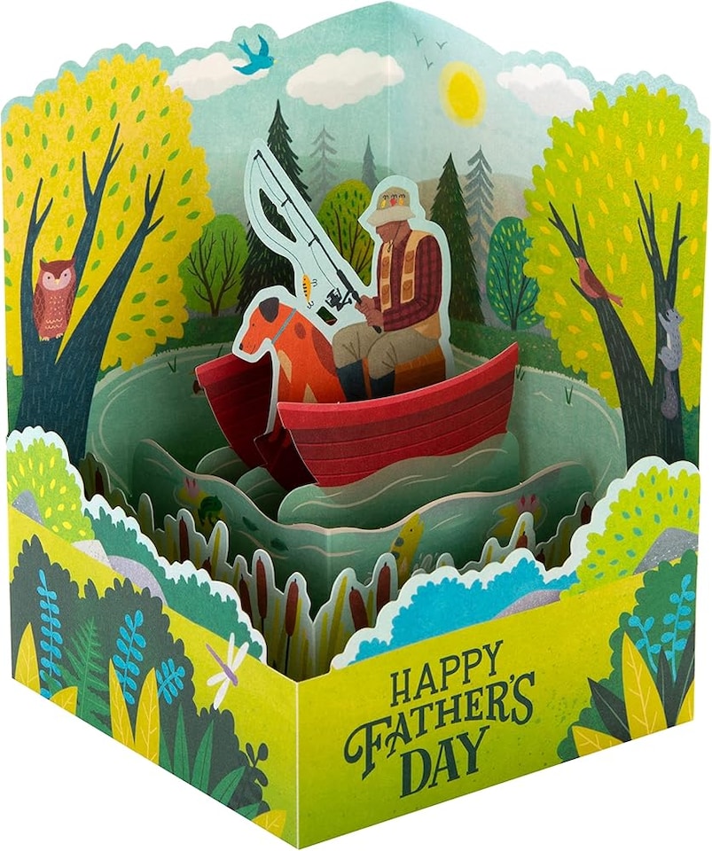 image 1 of Paper Wonder Relaxing Fishing Design 3D & Pop Up Father's Day Card