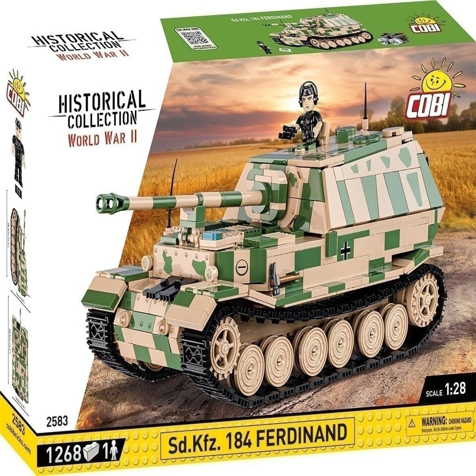 image 1 of Cobi 2583 - World War II - S.D.KFZ. 184 Ferdinand 1268 pcs