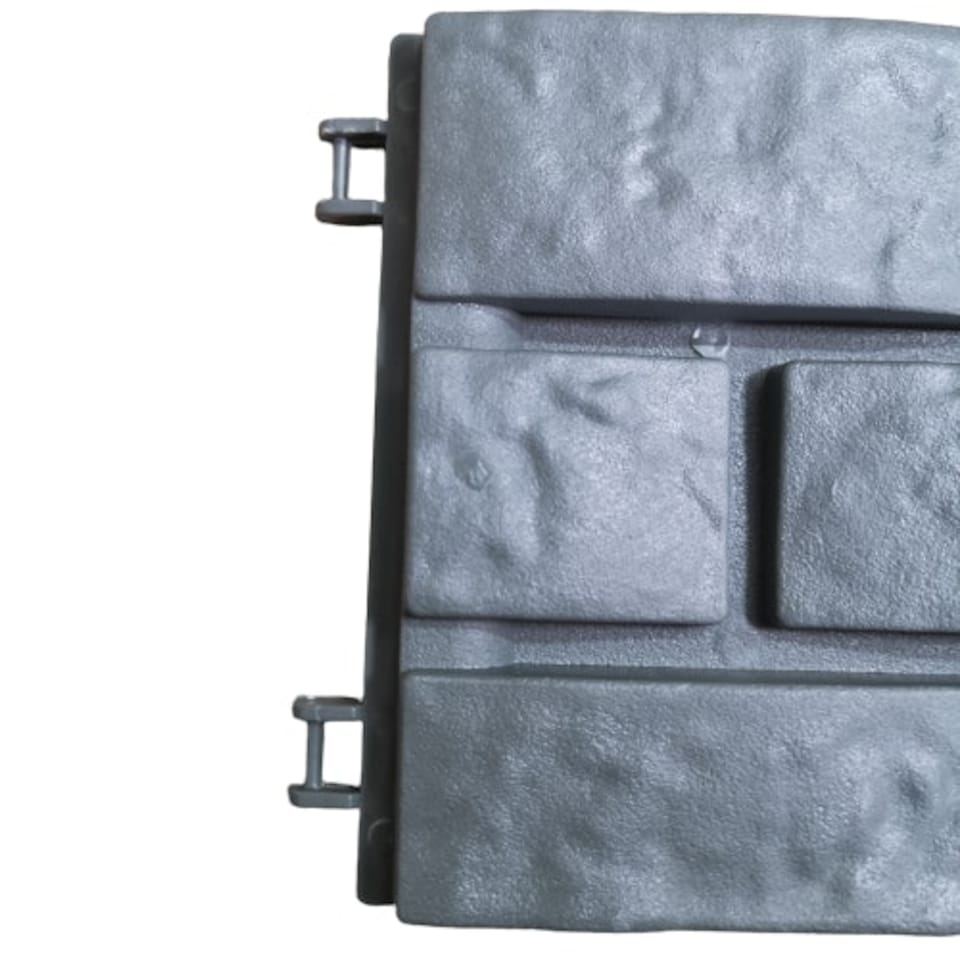 image 1 of 6 x 17cm 4 Piece Grey Brick Effect Garden Edging Boarder