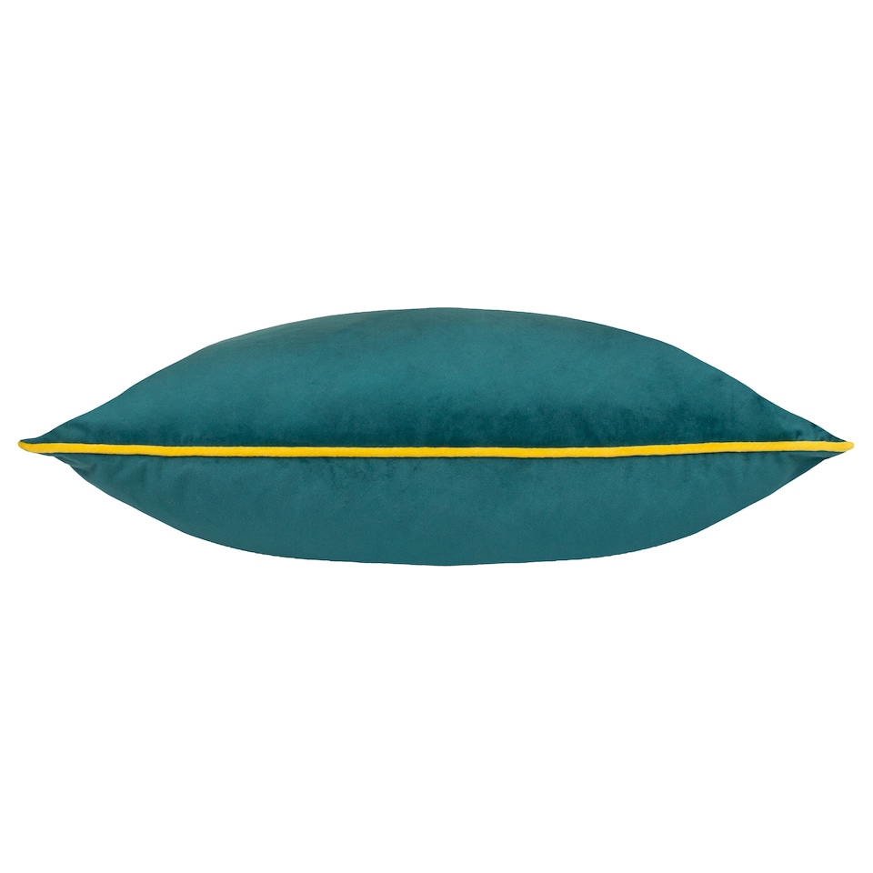 image 1 of Furn Meridian Velvet Cushion, Teal/Cylon, 55 x 55cm