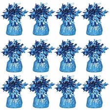 Light Blue Foil Balloon Weights - Pack of 12