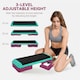 image 8 of HOMCOM 10/15/20cm Aerobic Steppers Compact Stepper for Indoor Exercise Workout