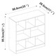 image 5 of Asymmetrical 8 Cube Bookcase Unit w/ 6 Drawer Inserts | White | White & Royal Blue | 8