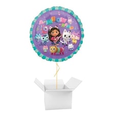 Gabby's Dollhouse Round Foil Helium Balloon - Inflated Balloon in a Box Multi