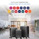 image 7 of Flight Knight Premium Lightweight Suitcase - Built-in Side Lock with USB Port - 8 Spinner Wheels - Hard Shell Carry On Or Check in Luggage 100 Airlines Approved Cream | Large