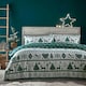 image 1 of Noel Teal Single Duvet Cover Set Green | King
