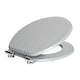 image 1 of Harbour Housewares Wooden Soft Close Toilet Seat - Grey | Grey | Grey