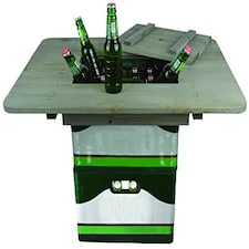 Outdoor Beer Party Table Wood Wood Grey