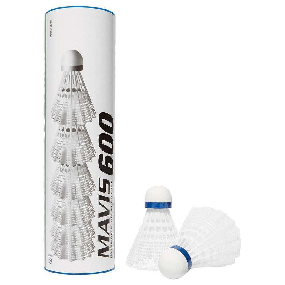 image 1 of Yonex Mavis 600 Shuttles (Tube Of 6) White, Black, K-Rey-Yx600W