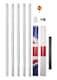 image 4 of Aluminium Flagpole 20ft with 2 Flags Union Jack and England Flag