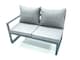 image 4 of Fimous 9 Seater Outdoor Aluminum Garden Furniture Set Corner Sofa 2 Chairs Adjustable Rising Lifting Dining Table Sets Dark Grey