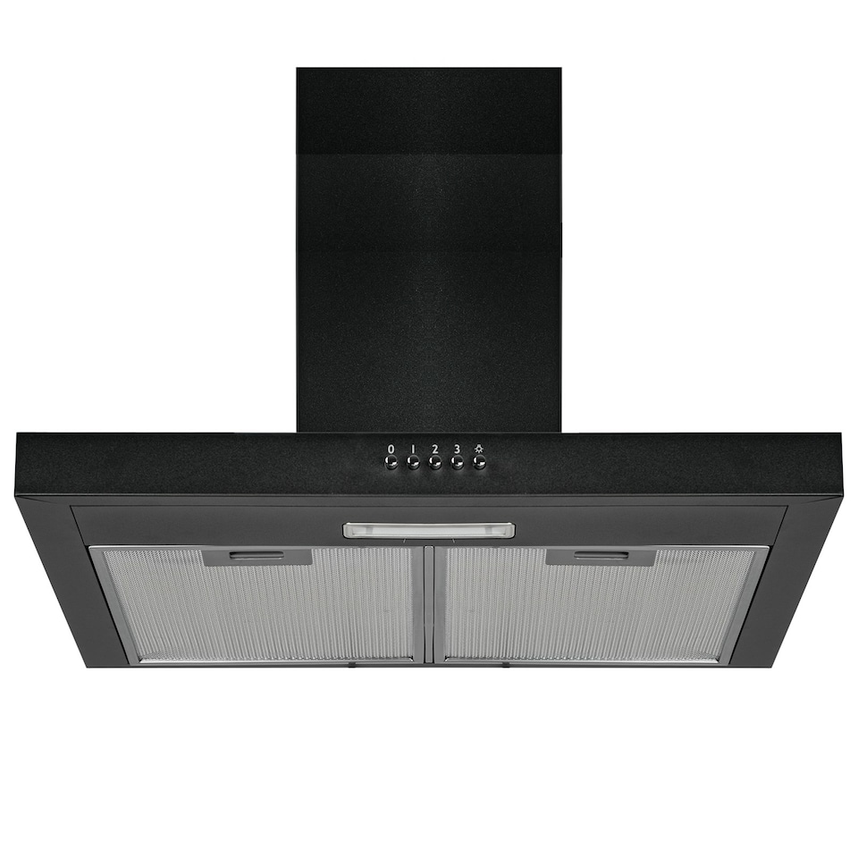 image 1 of SIA TBC60BL Cooker Hood 60cm LED Lighting - Black, Low Noise Operation, 3 Speeds, Push Button Control, Washable Grease Filters