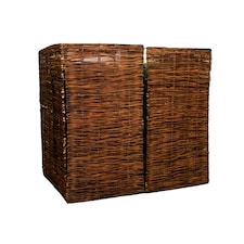 1.16m x 1.22m Double Garden Patio Willow Wheelie Bin Screen Hideaway