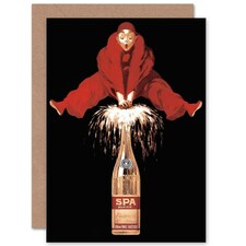 Spa Sparkling Table Water Belgium Clown Art Card