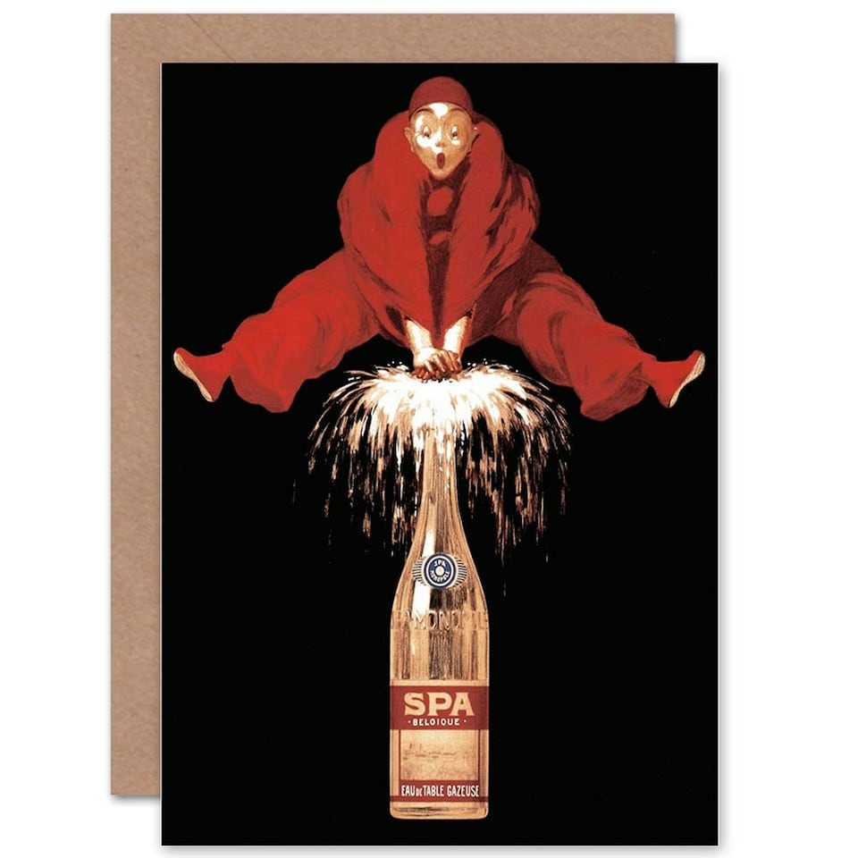image 1 of Spa Sparkling Table Water Belgium Clown Art Card