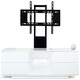 image 2 of Centurion Supports AVITUS ULTRA Gloss White Remote Friendly White Door with 4-White Drawers up to 65" Flat Screen TV Cabinet with Mounting Arm White