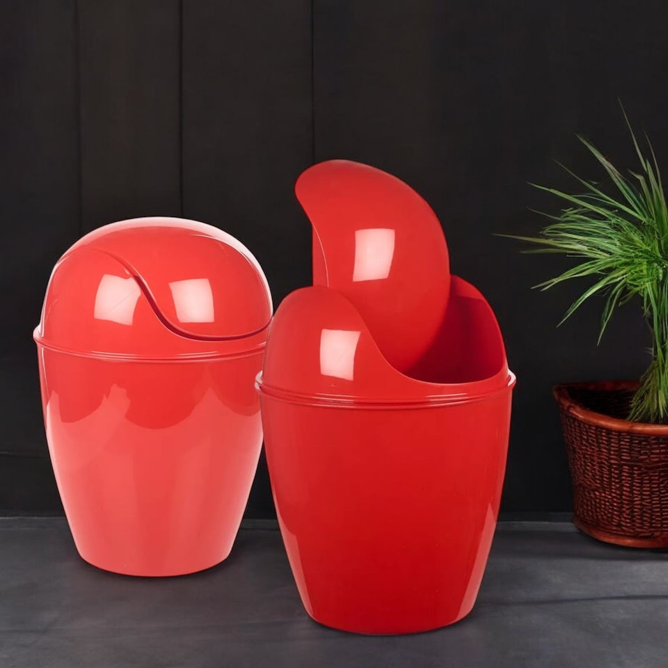 image 1 of 12L Plastic Swing-Top Bin | Multi | 1