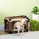 image 6 of PawHut 60cm Foldable Pet Carrier Bag Soft Travel Dog Crate for Mini Dogs Brown