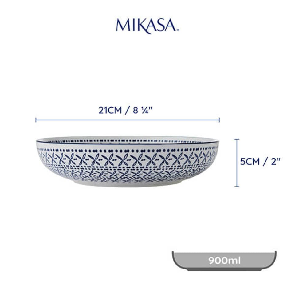 image 1 of Mikasa Blue Mediterranean 21cm Coupe Bowl