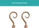 image 2 of 19 mm Extendable Metal Curtain Pole Rods - Bronze (Crook Finials, 210-360 cm)