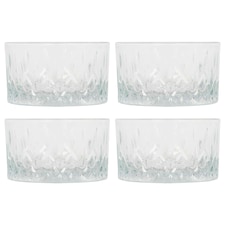 LAV Odin Glass Snack Bowls - 9.5cm - Pack of 4 Clear