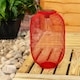 image 2 of ValueLights Solar Powered Outdoor Red Metal Mesh Basket Garden Lantern Light
