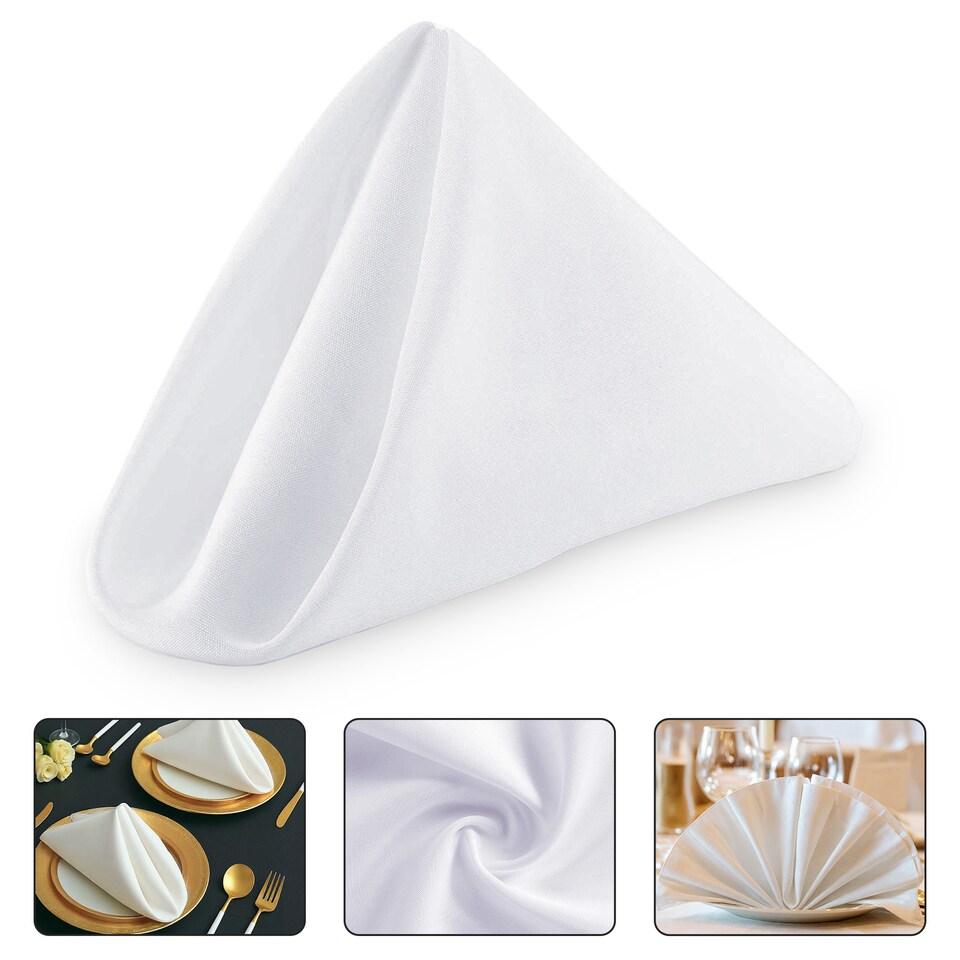 image 1 of 1pc Polyester Table Napkins, Wrinkle-Resistant Cloth Napkin - 20 Inch