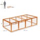 image 4 of PawHut Rabbit Hutch Cage, Wooden Outdoor Run with Openable Roof, Natural