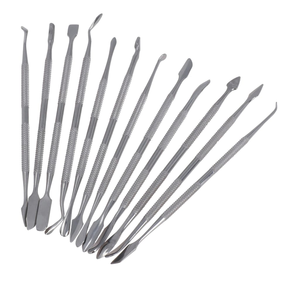 image 1 of 12pc Stainless Steel Wax Carver Carving Set Hobbyist Model Making TE057