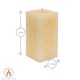 image 3 of Nicola Spring Square Vanilla Pillar Candle - 90 Hours - Cream | Cream | Beige